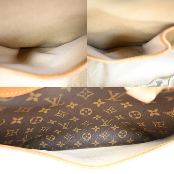 LOUIS VUITTON LV Logo Deauville Hand Bag Monogram Leather Brown M47270 83FB676 - Picture 10 of 16